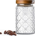 Adodeen 32oz Vintage Glass Jar With Lid, Glass Storage Containers, Airtight Kitchen Storage Containers For Sugar, Coffee, Tea, Spice, Flour, Candy Cookie, Pasta, Cereal, Cute Decorative Jars