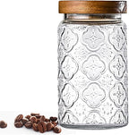 Adodeen 32oz Vintage Glass Jar With Lid, Glass Storage Containers, Airtight Kitchen Storage Containers For Sugar, Coffee, Tea, Spice, Flour, Candy Cookie, Pasta, Cereal, Cute Decorative Jars