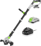 Weed Wacker Cordless 21V 12'' Electric Weed Eater Battery Powered String Trimmer, Auto Line Feed GrassTrimmer Battery and Fast Charger with for Yard, Garden (AD-ST-001)