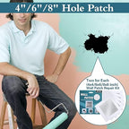4" 6" 8" (Two of Each) Wall Repair Patch, Plasterboard Patch, Safe Mend Plaster Repair Kit, Safemend Drywall Repair Adhesive, Filler for Walls Ceiling Hole, Self Adhesive Aluminum Mesh Wall Repair