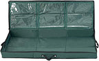 Primode Wrapping Paper Storage Container | Gift Wrap Organizer Under Bed | 41”x14”x6” | Box Holder for 18-24 Rolls Up to 40” | 600D Oxford Material | Pockets for Ribbon, Bows, and Accessories (Green)