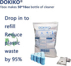 Glass Cleaner Refill Tablets - 50 Concentrated Multi-Surface Cleaning Tablets, 1 Pack Makes 50 * 16 fl oz Spray for Windows, Mirrors, Windshields & More
