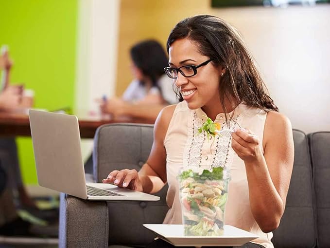 HomeyGear 32 oz - 8 Pack Twist Top Food Deli Containers Screw And Seal Lids, Stackable Reusable Quality Plastic Storage Containers with Screw-on Lids - BPA Free