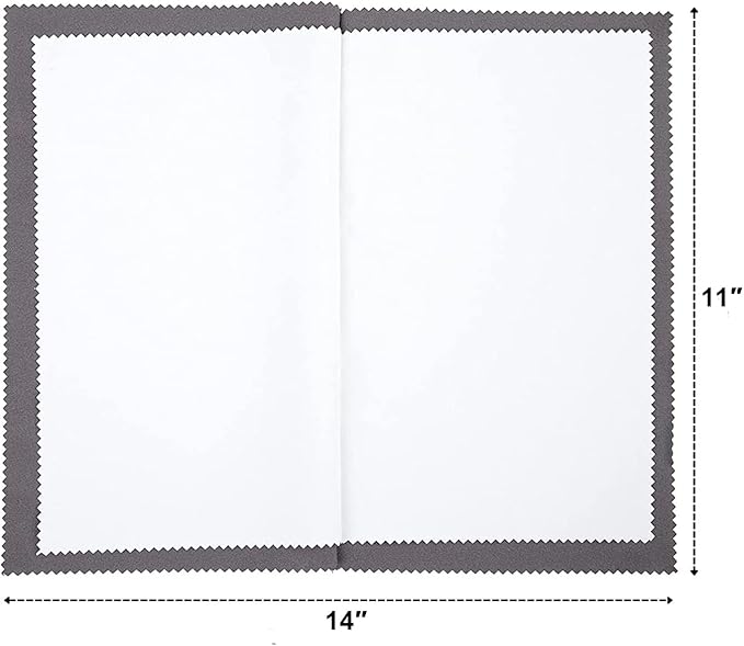 Pro Size Silver Polishing Cloth Jewelry Cleaning Cloth 11" X 14" inches for Cleaning Gold, Silver and Platinum Jewelry Coins Watch, Keeps Jewelry Clean and Shining. (Pack of 2)