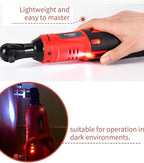 AOBEN 3/8" 12V Power Electric Ratchet Wrench Set with 1 2000mAh Lithium-Ion Battery And Charger