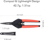 LIVINGO Sharp Garden Pruning Shears - 2 Pack 6.5” Spring Loaded Handles, Non-Stick Teflon Coated Stainless Steel Blades Scissors for Trimming Plant, Flower