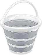 South Bend Components 2.6 Gallons Collapsible Bucket with Handle, Space Saving Design Portable Foldable Water Pail for Indoor/Outdoor, Mop, Boating, Camping, and Fishing (1-Pack)