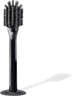 Ionic Dish Brush, Magnetized to Stand Upright, Stainless Steel with Replaceable Head, Onyx/Black