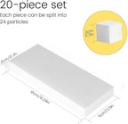 TRENDBOX Melamine Sponges Magic Cleaning Sponges Melamine Foam for Dishes Eraser Sponges for Kitchen (White, 6.3x2.4x0.7 Inch (Pack of 20))