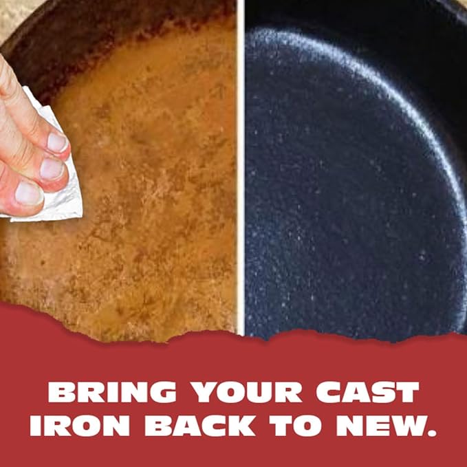 Knapp Made Cast Iron Seasoning Wax and Carbon Steel Seasoning Wax - 2 Oz Unique Blend of Natural Oils and Beeswax - Restore Cast Iron, Steel, Cutting Board, Kitchenware Seasoning Wax (3 Pack)