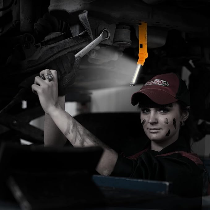 4 Pack Rechargeable LED Work Lights with Magnetic Base and 360° Rotation, 5 Modes for BBQ, Camping, Reading, and Car Repair