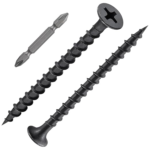(15 pounds 2610 pcs)#6X2 Black Fastener Drywall Screws-Phillips with coarse Threaded tip, Black, Suitable for Drywall Slate, Wood, etc.