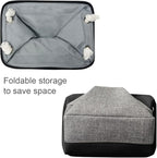 TheWarmHome Storage Basket for Organizing - 1 Pack 14x10x6.7 inch Collapsible Storage Bins for Shelves, Dog Toy Bin for Closet Organizer laundry Gift Cloth Nursery (Grey & Black)