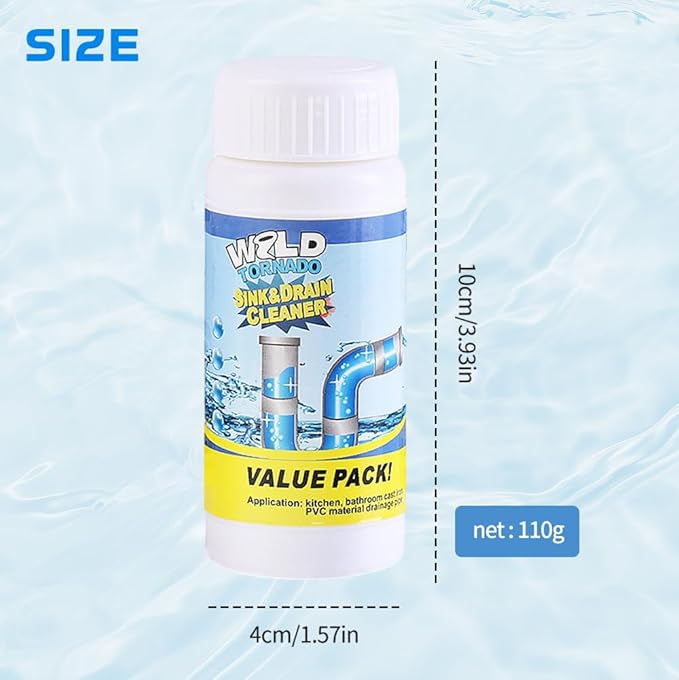 2025 Upgrade Sink Drain Cleaner, Sink and Drains Cleaner, Multi-functional Sink and Drain Cleaner Powder Cleaning, Drains Foam Cleaner, Powerful Pipe Dredging Agent for Kitchen Toilet (2Pcs)