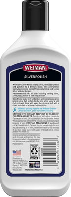 Weiman Silver Cream Cleaner 3-in-1, Anti-Tarnish Technology, Safely Clean, Polish, Shine & Restore, Removes & Prevent Tarnish, 8 Oz