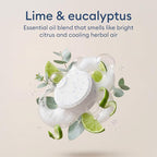 Vove Probiotic Toilet Bowl Cleaner Tablets, 24 Count - Lime & Eucalyptus, Citric Acid + Oxygen Bleach Fizzing Formula, Dissolves Hard Water Stains & Limescale, Plant-Based, Septic Safe, Plastic-Free
