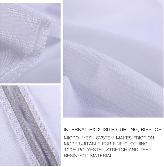 Kimmama Laundry Bag Mesh Wash Bags, Washing Machine Wash Bag, Net Washer Sack with Zipper, Dryer Pouch for Cleaning and Drying Cloths, Garment, Delicates, lingerie, Bra, Pant, Sock, Small Toys