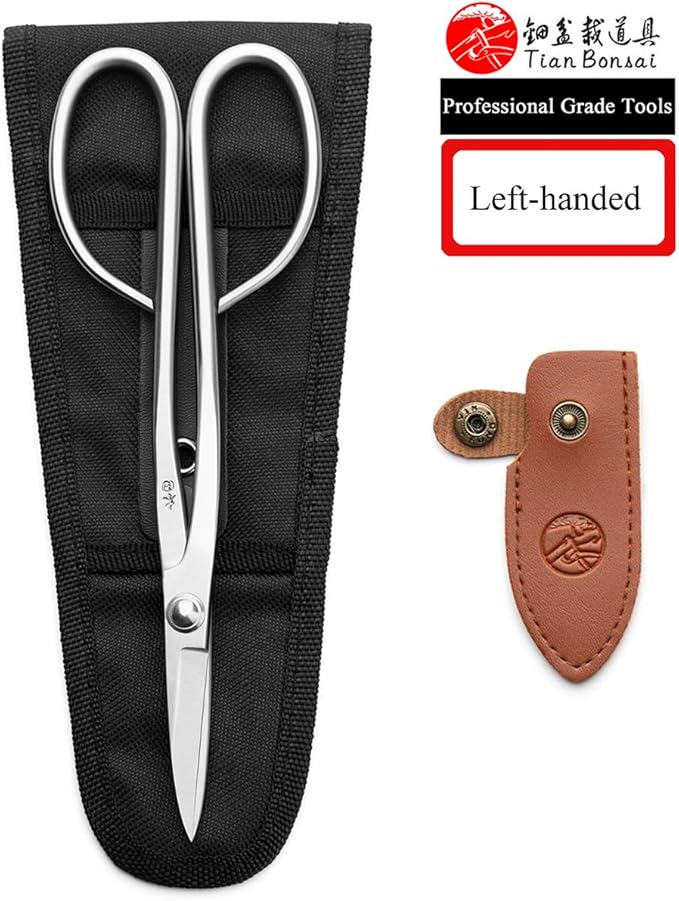 Left-handed Bonsai Scissors Professional Grade Bonsai Shears Alloy Steel Bonsai Tools Equip With Tool Bag (MT-LBS-210L)