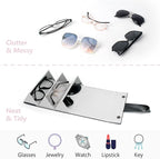 Sunglasses Travel Case,Foldable Eyeglasses Case, Portable Multiple Glasses Case for Women Men Girls