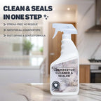 Countertop Cleaner & Sealer – Streak-Free Spray for Granite, Marble & Quartz | Cleans & Protects in One Step | USDA BioBased, Non-Toxic, No Film