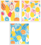 6 - Pack Swedish Kitchen Dish Cloths - Reusable Paper Towels for Counters & Dishes - Eco Friendly Cellulose Sponge Cloth - Assorted (Fruit Plants)