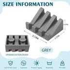 Silicone Soap Dish for Bar Soap Holder for Shower Bathroom Self Draining Waterfall Drying Tray Keep Soap Bars Dry Clean & Easy Cleaning (Gray, 1)