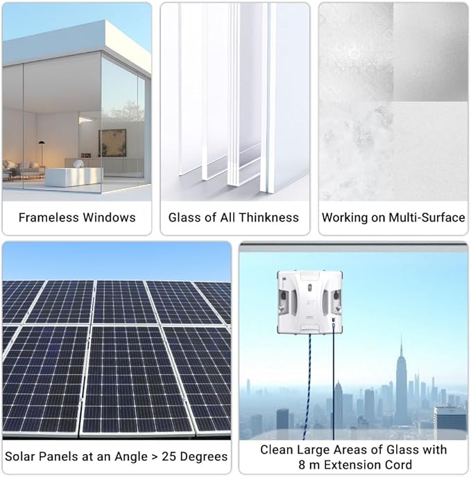 HOBOT S7 Pro Dual Mop Polish Hand Wiping Tec Window Cleaning Robot, 15nm Dual Ultrasonic Spray, 4800Pa Suction, App & Remote Control | for Framed/Frameless Glass, Any Thickness, Indoor/Outdoor Use