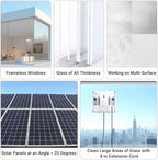 HOBOT S7 Pro Dual Mop Polish Hand Wiping Tec Window Cleaning Robot, 15nm Dual Ultrasonic Spray, 4800Pa Suction, App & Remote Control | for Framed/Frameless Glass, Any Thickness, Indoor/Outdoor Use