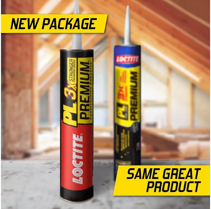 Loctite PL Premium Polyurethane Construction Adhesive, 4 fl oz Squeeze Tube, 1 Pack