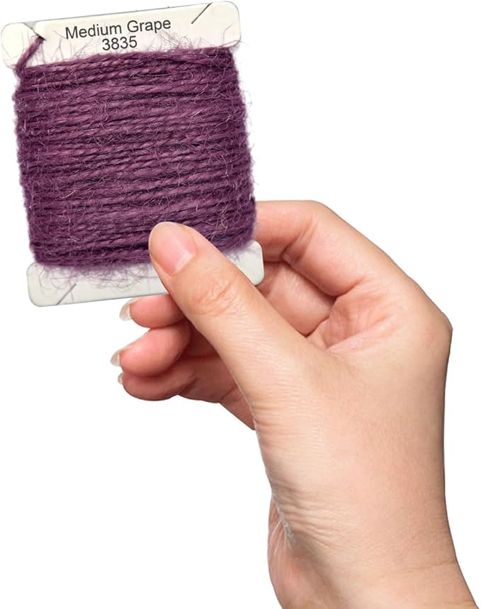 Jute Twine 15m Long Twine String for Crafts Gift Wrapping Packing Gardening Crochet Knitting Macrame Decor (Medium Grape)