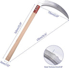 1pce 410mm/16.14in Carbon Steel Billhook Brush Clearing Sickle for Grass,Weeding Tools for Garden,Curved Sawtooth Sickle,Machete Axe for Cutting Trees,Steel Blade Knife in Hand