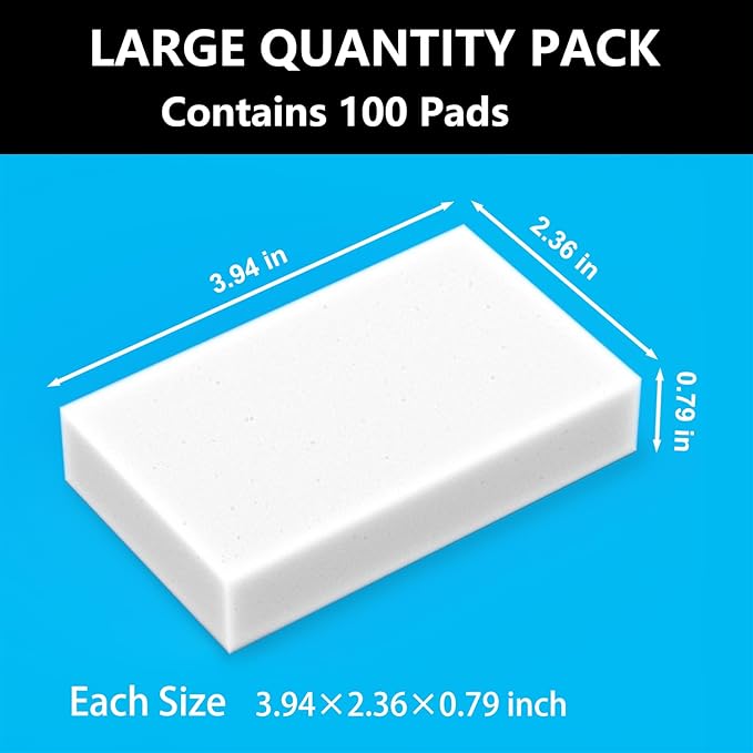 Magic Sponges Erasers, 20 Pack Bathroom Car Cleaning Supplies Kitchen Sponges, Shower, Shoe, Window, Wall Cleaner Melamine Sponge Foam Pads
