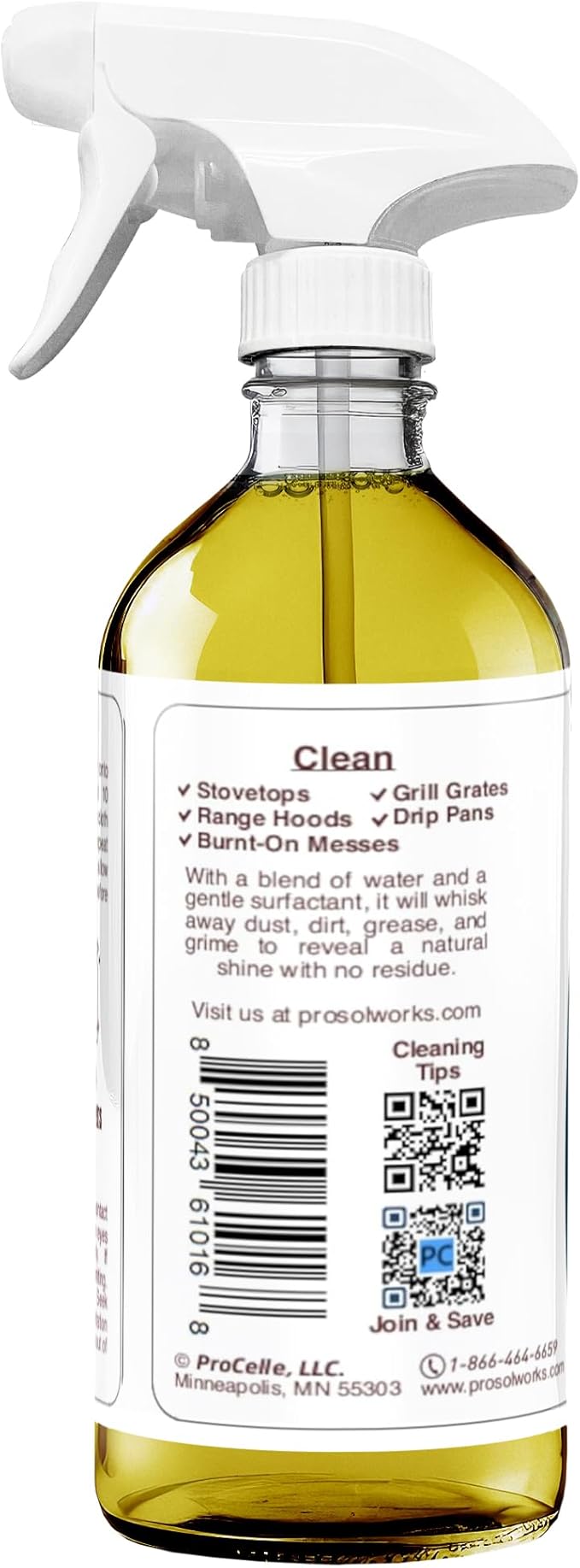 Degreaser Cleaner Heavy Duty Cleaning Spray 16 oz - Kitchen Cleaner for Stubborn Splatters, Stove Top, Grill, Drip Pans, & Oven Cleaner - Safe on All Surfaces - Fresh Scent