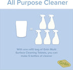 Gren Multi Surface Cleaner, all purpose cleaner refill Tablets, animal friendly cleaning products, all purpose cleaner concentrate, kitchen degreaser cleaner, non toxic cleaning spray, 5 Count