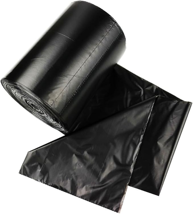13 Gallon Kitchen Trash Can Liners, 130 Counts, Black