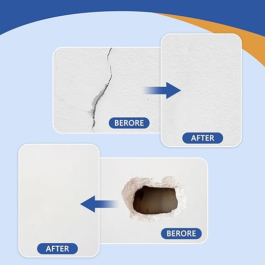 Upgraded 4×10 Inch Self-Adhesive Drywall Patch Kit, Large Hole Repair with Aluminum Patch & Professional Trowel for Interior Wall Restoration