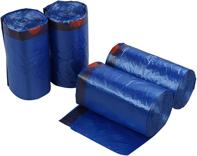 5 Gallon Drawstring Trash Bags, 220 Counts Blue Garbage Bags