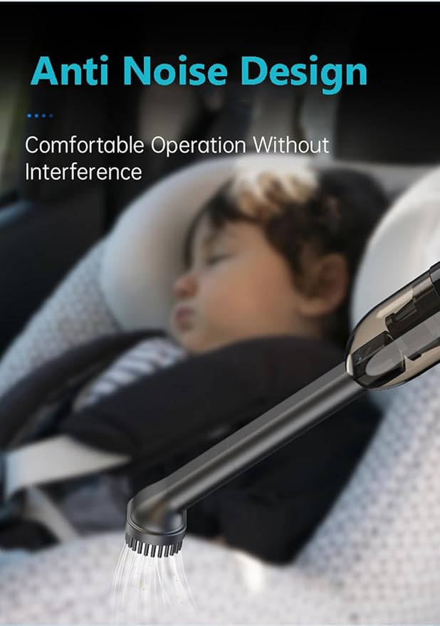 Small Car Vacuum-Strong Suction/Blowing/Vacuuming | Ultra Lightweight 0.68LB | 3-IN-1 Mini Handheld Vacuum Cleaner Cordless Portable Air Dusters Type C Port High Power Motor for Home Office Computer