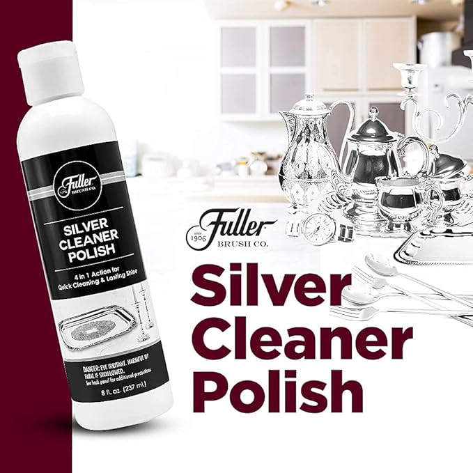 Fuller Brush Silver Cleaner Polish, Removes Tarnish & Prevents Future Buildup, Safe for Silver Plate, Sterling, Chrome, Antique Silver, 6-Pack