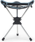 GRAND TRUNK Compass 360° Swivel Camping Stool – Ultra-Light, Foldable & Rotating Travel Chair – Compact & Durable for Outdoors, Hiking, and Fishing – Black