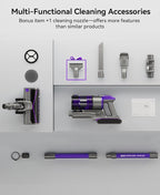 Redroad Cordless Vacuum Cleaner 55,000Pa 70Mins Vacuum Cleaner 150,000PRM, 18-Layer Filtration Vacuum, Self-Standing Vacuum Cleaners for Home with 1600ml Cup for Pet Hair Carpet Hardwood Floor Car X18