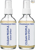 The Clean People Stain Remover Spray - Simple, Clean Ingredients - Laundry Spot Treatment for Food, Pet & Baby Stains - Boosted with Enzymes - Fabric Safe - 4oz (2 Pack)
