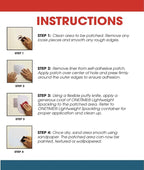 Red Devil 1212 6" x 6" ONETIME Wall Repair Patch, 5 Pack