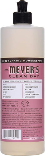 MRS. MEYER'S CLEAN DAY Liquid Dish Soap, Rosemary Scent, 16 ounce (Pack of 6)