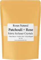 Fabric Softener Crystals, 20 oz, Plant-Based, Hypoallergenic Scent Beads, Softens & Freshens Laundry, Available in Peppermint, Lavender, Patchouli, Leather, Made in the USA (Patchouli Rose)