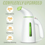 OGHom Steamer for Clothes,Portable Handheld Travel Steamer,300ml Large Capacity,950W,30 Second Fast Heat Up Garment Steamer (Light Green)