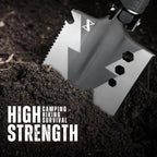 Shovel 13 in 1 Multi-Tool with a Wire Cutter, Wood Cut, Wood Saw, Screwdriver, Fire Starter, and Other Great Features (Charcoal Grey)