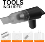 PAPIFEED Handheld Vacuum Cordless for Pet Hair, Portable Mini Vacuum with Static Hair Collector for Home, Dual-Layer Stainless Steel Filter, Dual Filte, USB-C Rechargeable Lightweight Vacuum (Black)