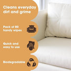 Furniture Clinic Leather Cleaning Wipes | 80 Count | Clean & Restore Leather & Vinyl Furniture, Handbags, Jackets, Car Seats, Interiors & More | Residue & Streak-Free | for Everyday Use