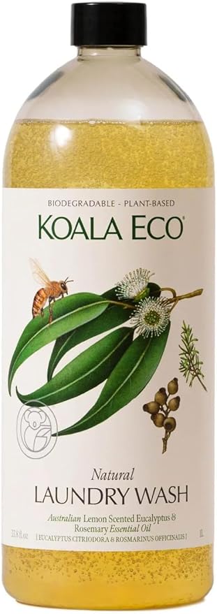 Koala Eco Laundry Wash - with Australian Lemon Scented Eucalyptus & Rosemary Essential Oil - 33.8oz